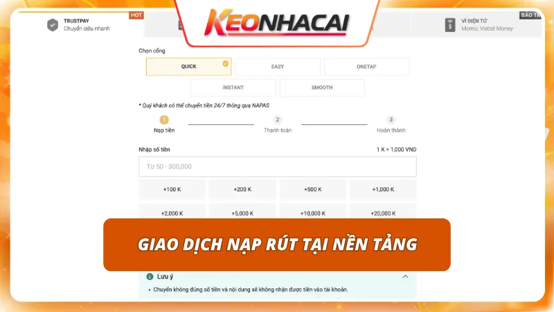 FIVE88 8 Đa dạng kênh thanh toán trực tiếp không qua trung gian