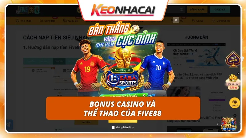 FIVE88 9 Quà tặng nạp lần đầu giá trị lớn cho các tân thủ tham gia
