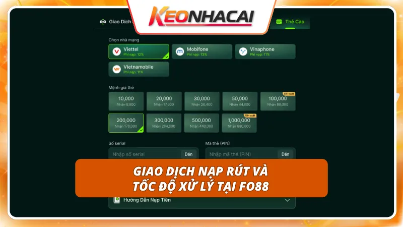 FO88 7 Giao dịch siêu tốc khẳng định sự uy tín và sòng phẳng với khách chơi