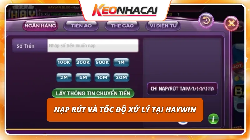 HAYWIN 8 Hệ thống xử lý tự động giải ngân quỹ thưởng chỉ trong vài phút