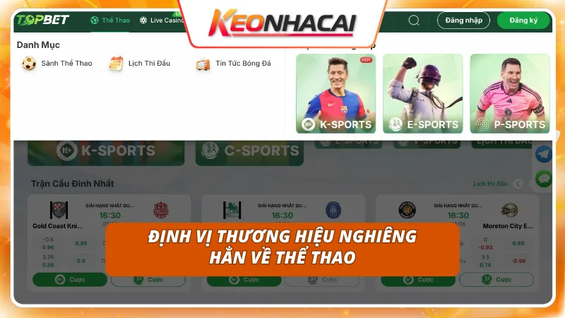TOPBET 2 Tập trung phát triển mạnh mẽ mảng cá cược thể thao chuyên nghiệp