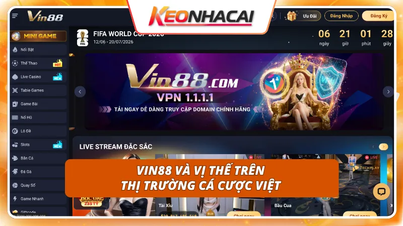Vin88 1 Thương hiệu khẳng định tên tuổi nhờ sự chuyên nghiệp và minh bạch