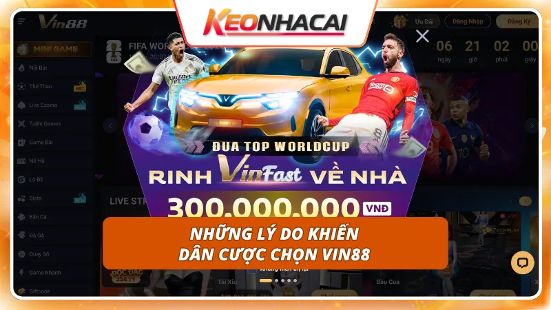Vin88 2 Tỷ lệ ăn thưởng hấp dẫn vượt trội so với mặt bằng chung