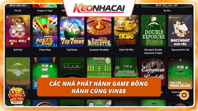 Vin88 6 Trải nghiệm hoàn hảo với game đổi thưởng từ các nhà cung cấp quốc tế
