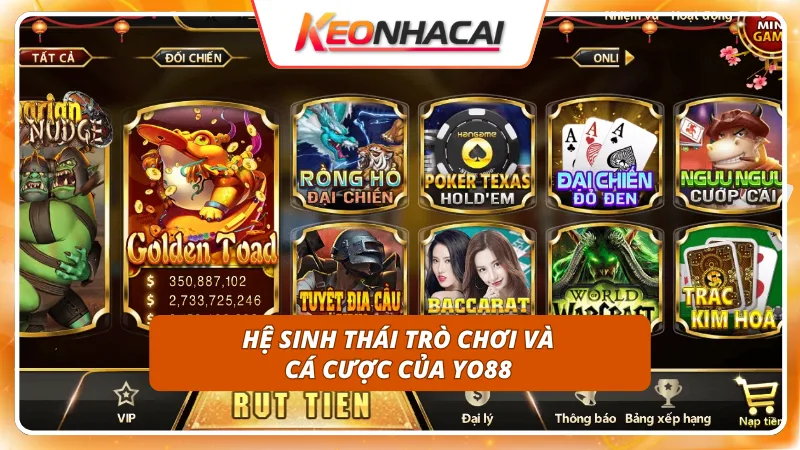 YO88 2 Danh mục sản phẩm phong phú thỏa mãn mọi gu giải trí