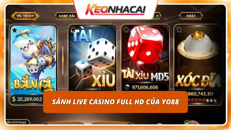 YO88 4 Bàn chơi chuyên nghiệp mang đến trải nghiệm sòng bài chân thực