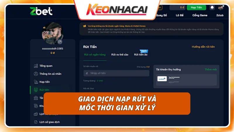 Zbet 8 Hệ thống ngân hàng liên kết đa dạng rút ngắn quy trình giao dịch